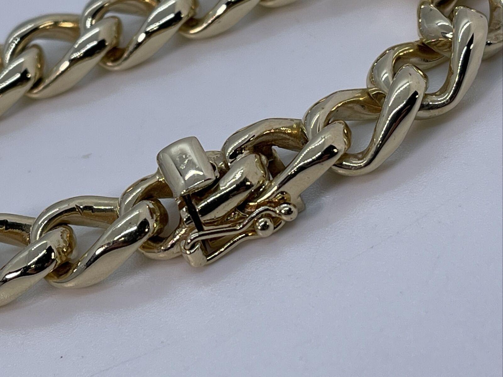 Tiffany & Co. 14k Yellow Gold Curb Link Bracelet Vintage Rare 2