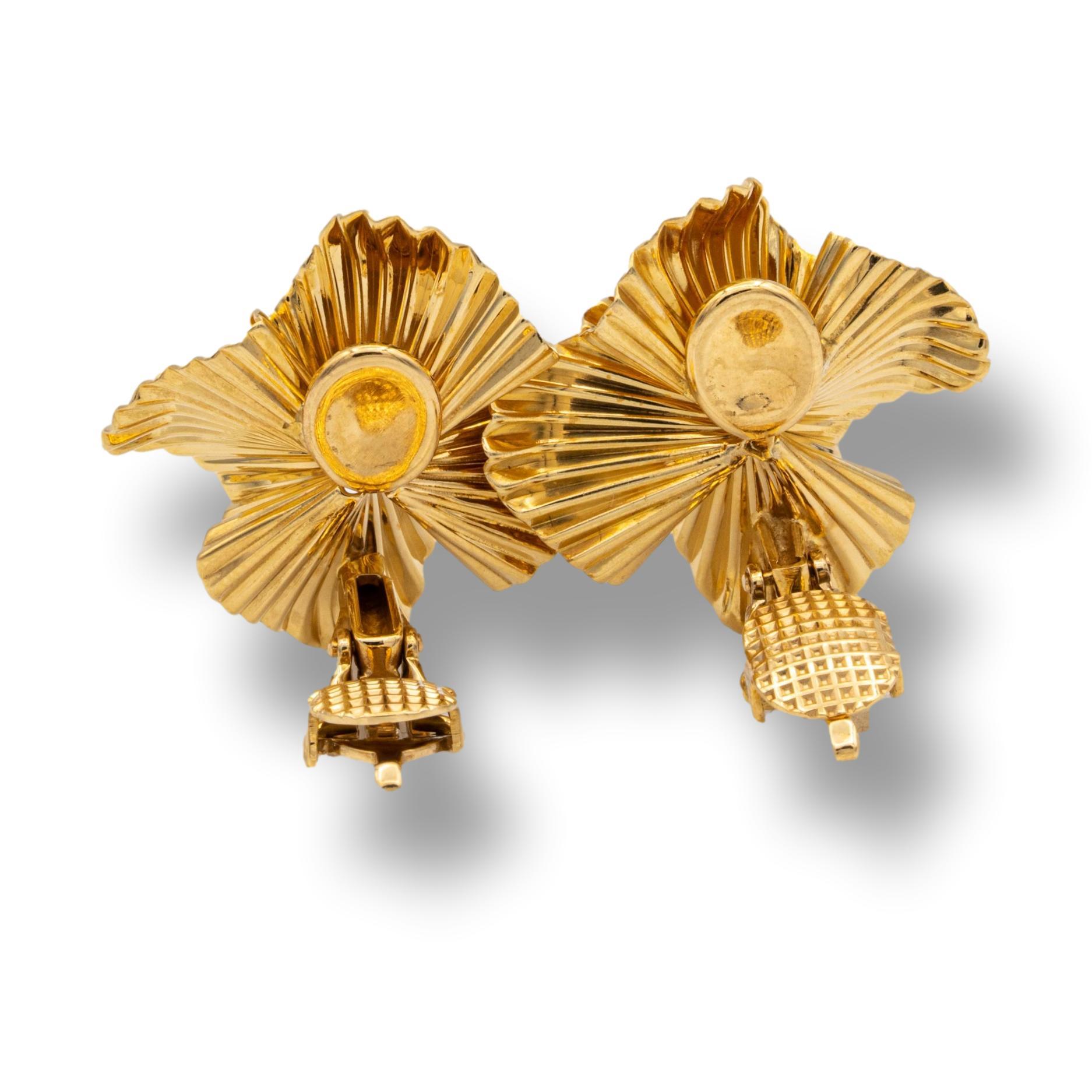 14 karat gold clip on earrings