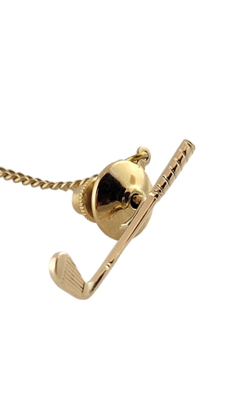 ティファニー ゴールド クロス ゴルフ クラブ タイピン Tiffany and Co. 14K Yellow Gold Golf Club Tie Tack Pin #18180 at