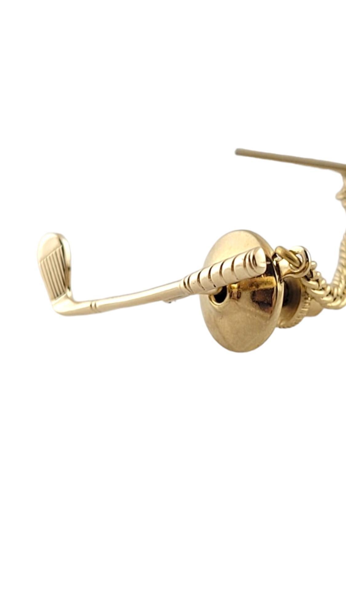 Tiffany & Co. 14K Yellow Gold Golf Club Tie Tack Pin #18180 In Good Condition For Sale In Washington Depot, CT