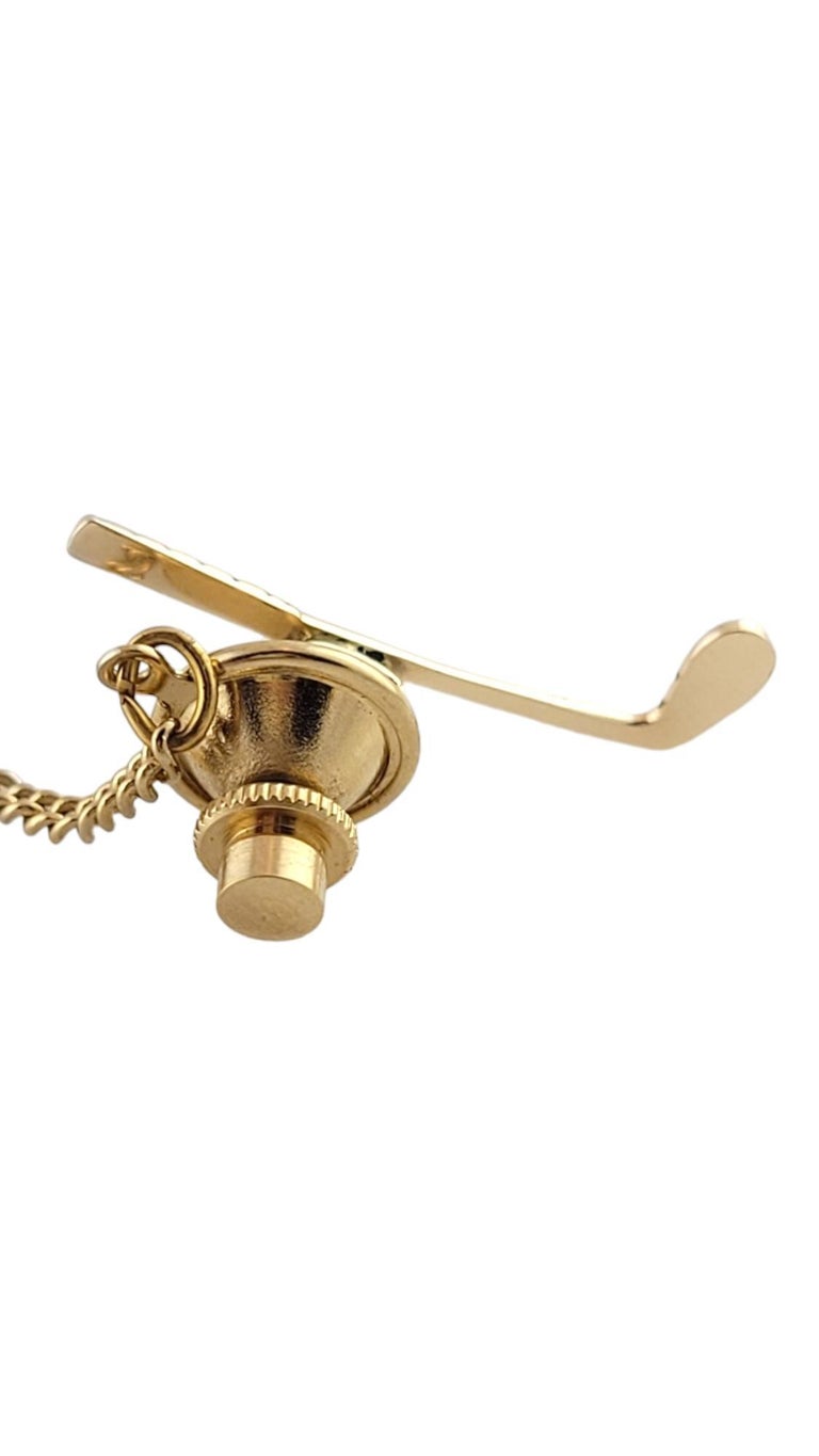 Tiffany and Co. 14K Yellow Gold Golf Club Tie Tack Pin #18180 at