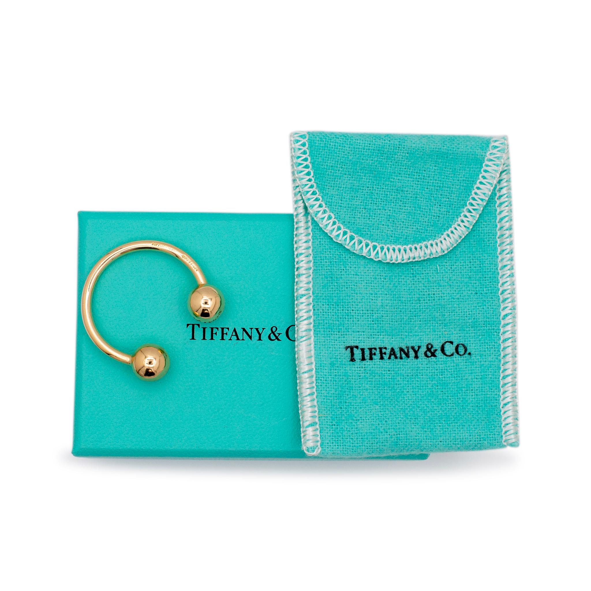 Women's or Men's Tiffany & Co. 14K Yellow Gold Horseshoe Key Holder Ring
