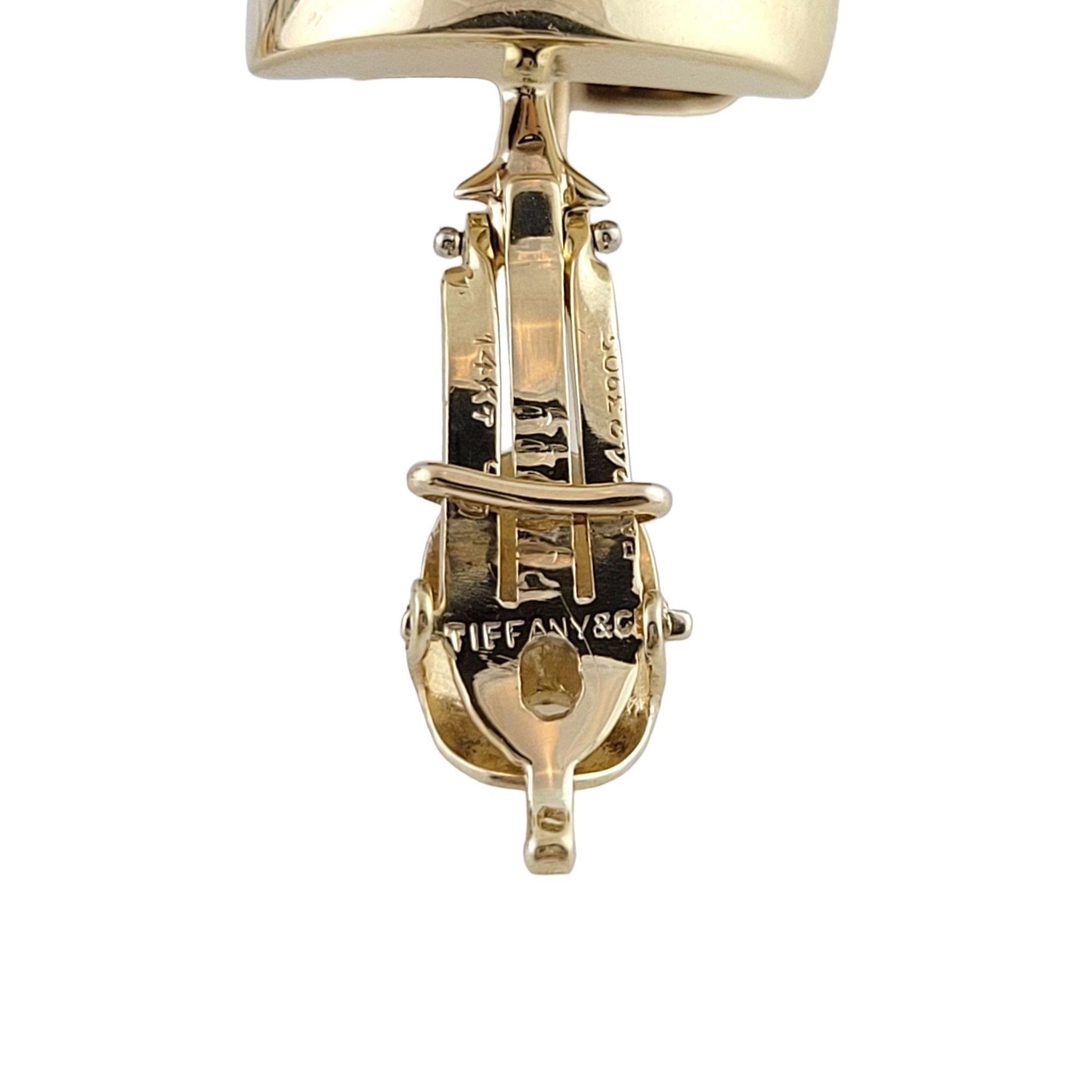 Tiffany & Co. 14k Yellow Gold Huggie Half Hoop Earrings For Sale 1