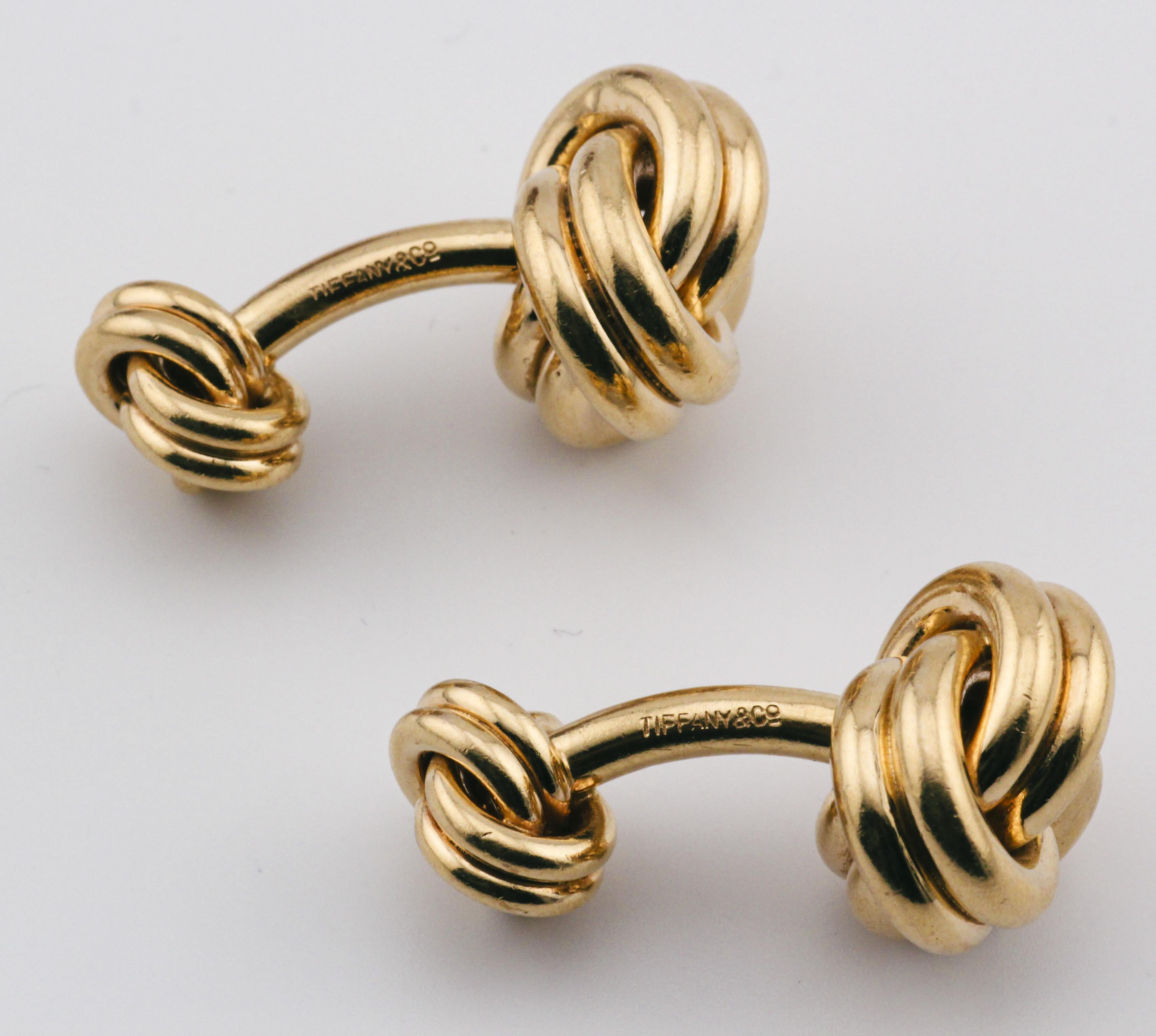 Tiffany & Co. 14K Yellow Gold Knot Cufflinks and 4 Studs Set 4