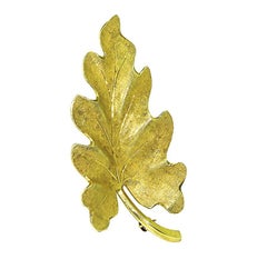 Tiffany & Co 14k Yellow Gold Leaf Pin