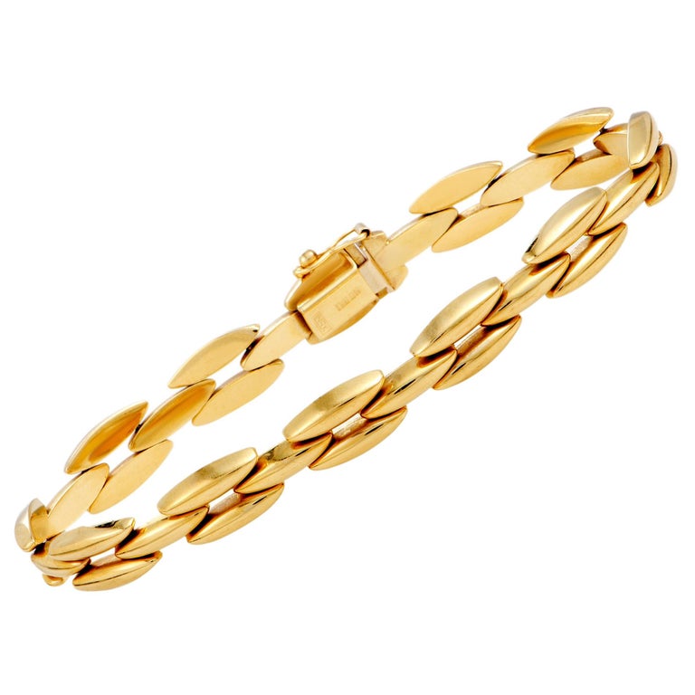 Tiffany and Co. 14 Karat Yellow Gold Link Bracelet at 1stDibs