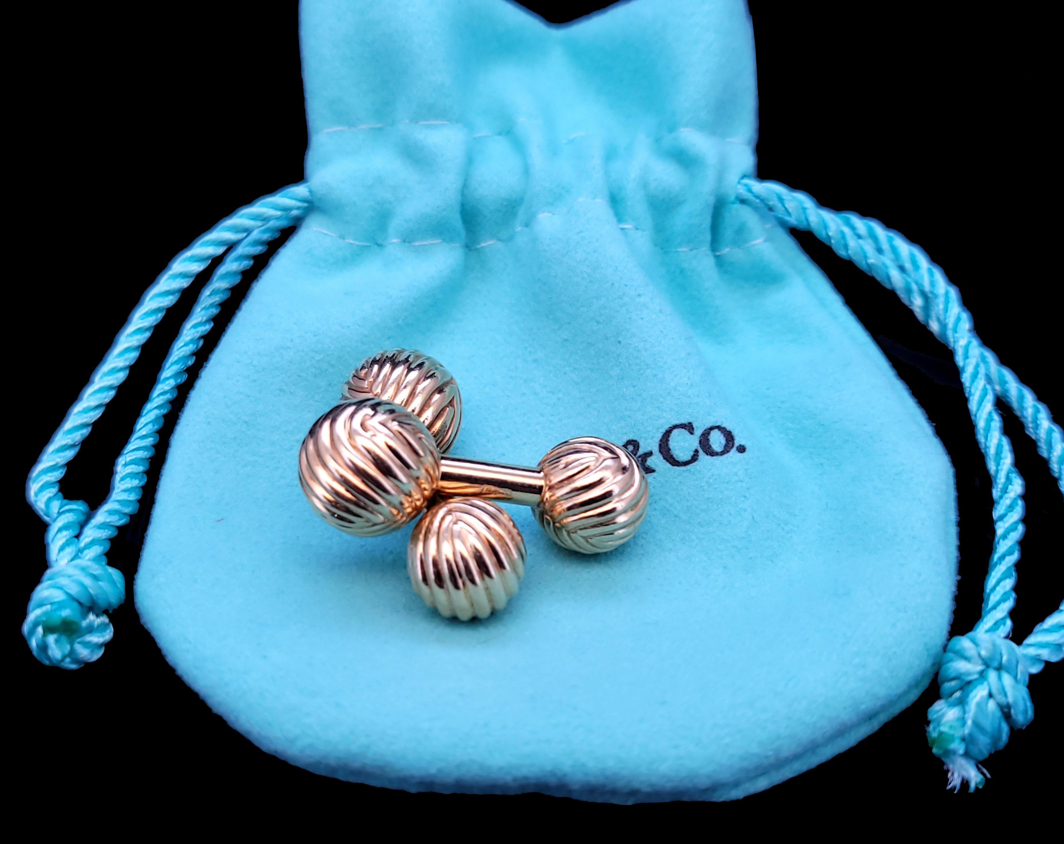 Uomo Gemelli da uomo Tiffany & Co. in oro giallo 14K in vendita