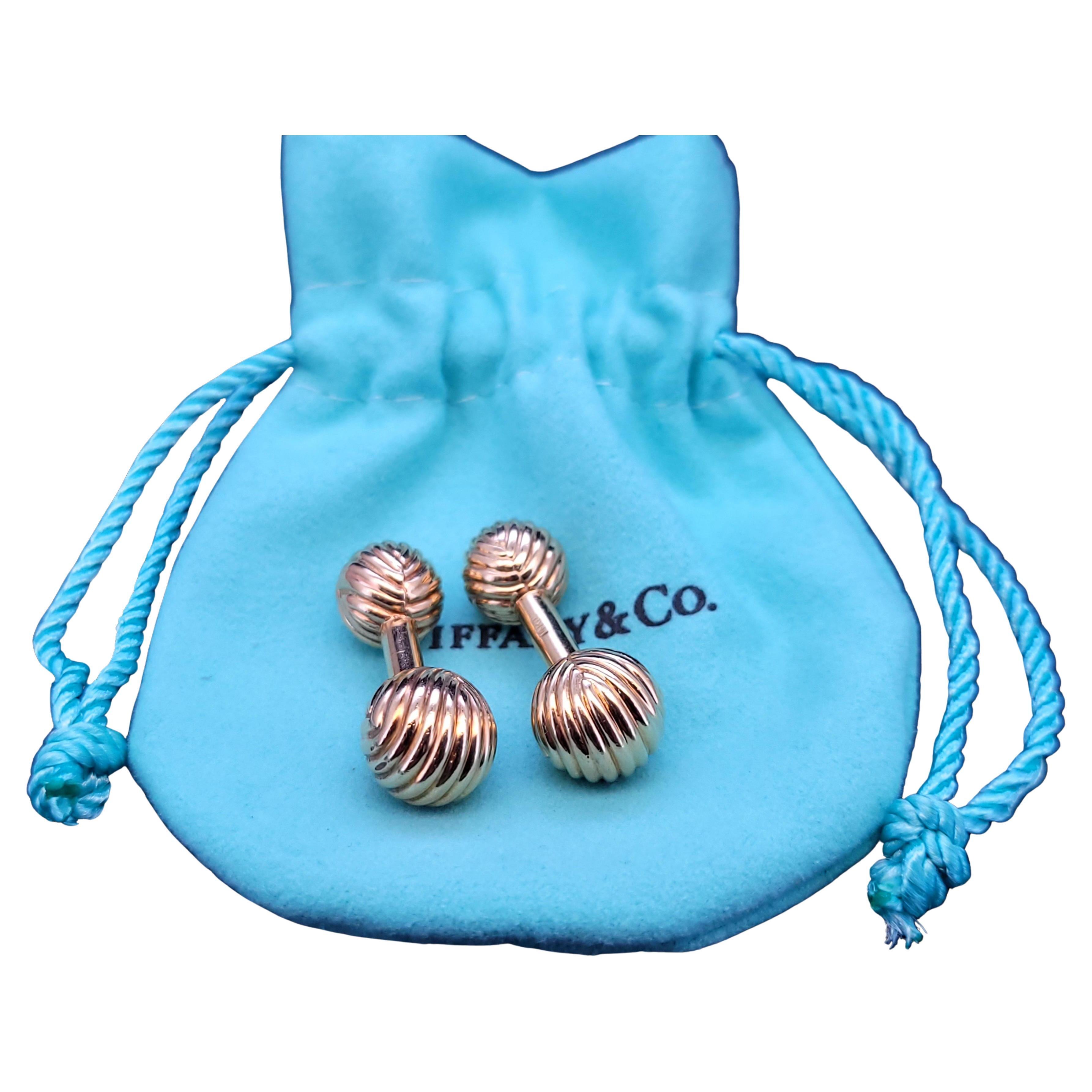 Tiffany & Co. 14K Yellow Gold Men's Cufflinks