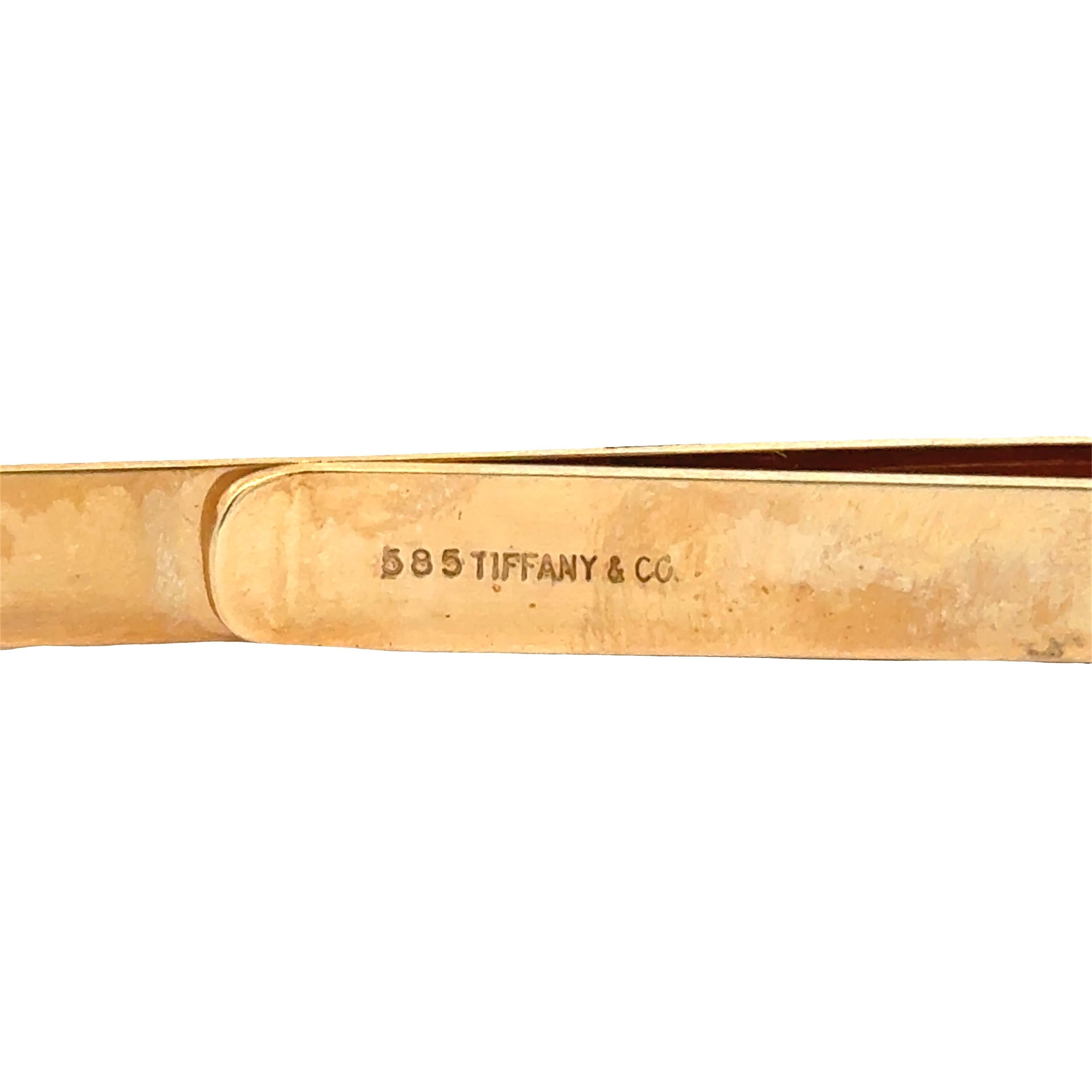 Spilla per cravatta da uomo in oro giallo 14K di Tiffany & Co. in vendita 1