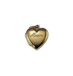 Tiffany & Co. 14K Yellow Gold "Mom" Heart Locket Pendant #24830