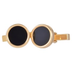 Tiffany & Co. 14K Yellow Gold Onyx Cufflinks