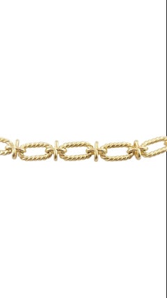 Tiffany & Co. 14K Yellow Gold Oval Link Ribbed Chain #15830