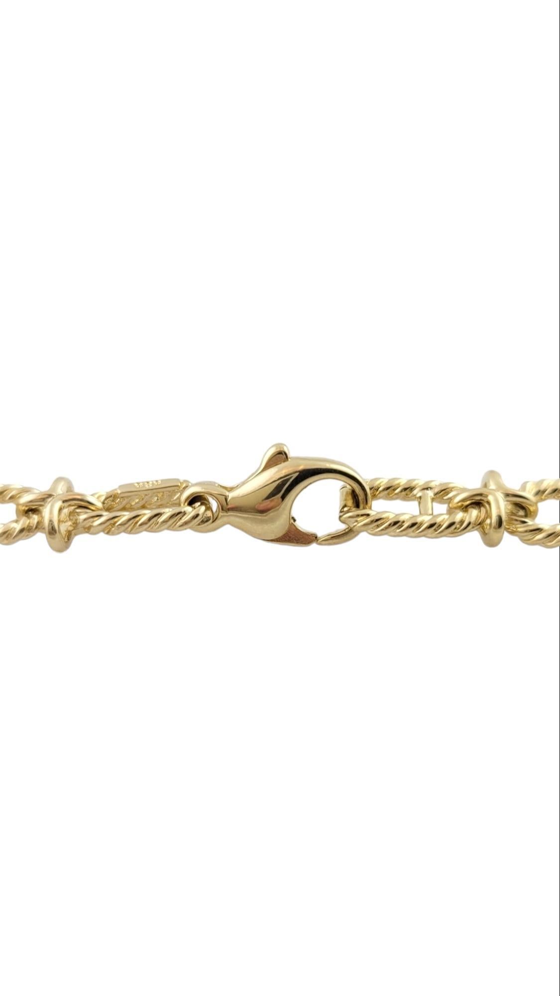 Tiffany & Co. 14K Yellow Gold Oval Link Ribbed Chain #15830 In Good Condition In Washington Depot, CT