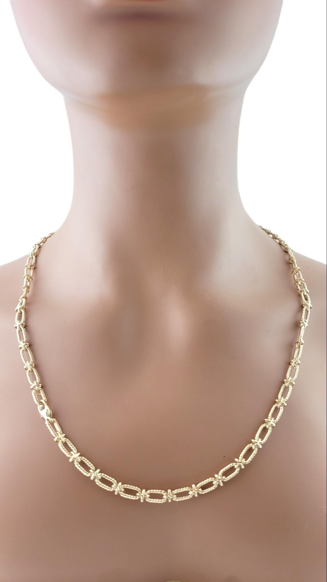 Tiffany & Co. 14K Yellow Gold Oval Link Ribbed Chain #15830 1
