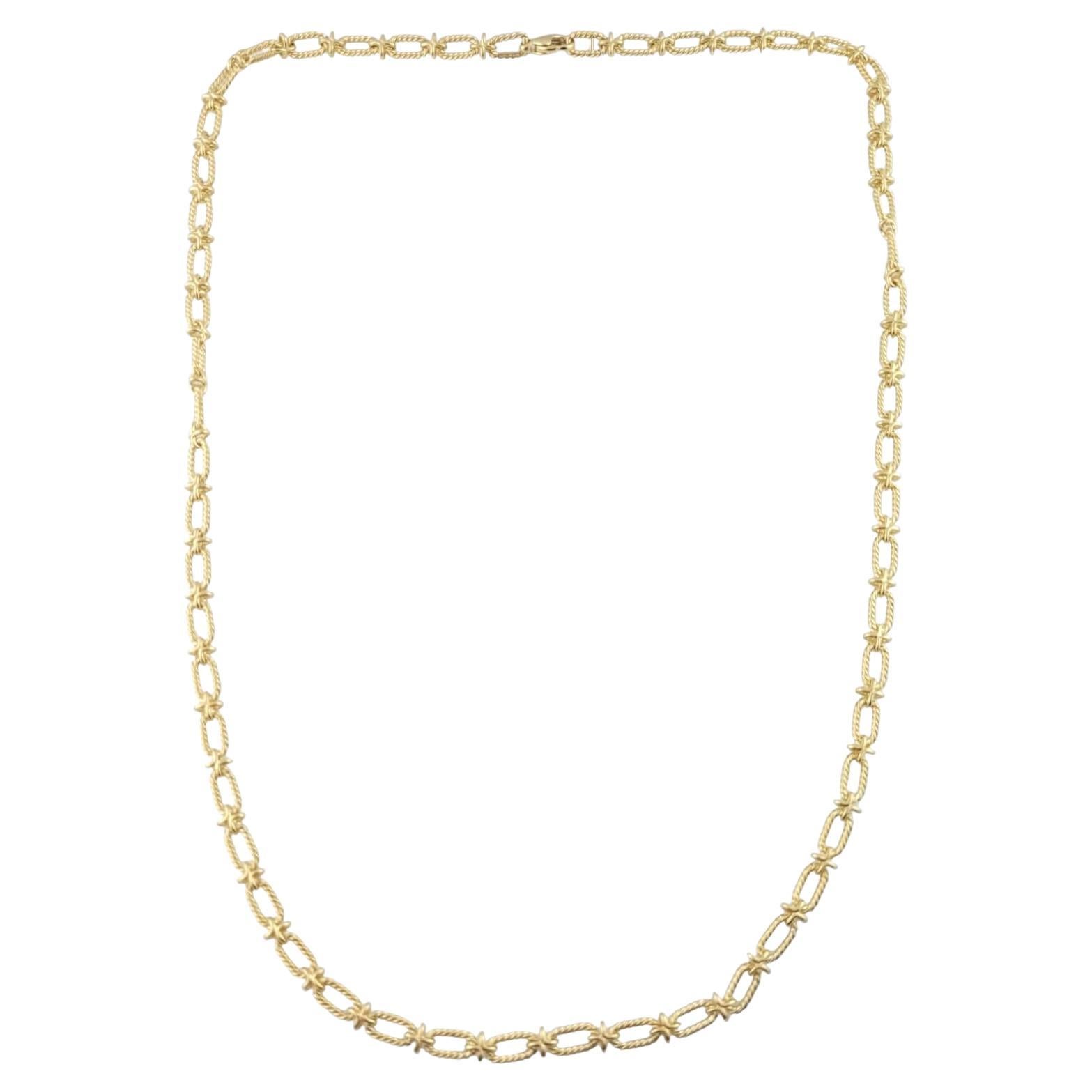 Tiffany & Co. 14K Yellow Gold Oval Link Ribbed Chain #15830