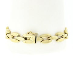 Tiffany & Co. 14k Yellow Gold Polished Panther Link Triple 3 Row Chain Bracelet