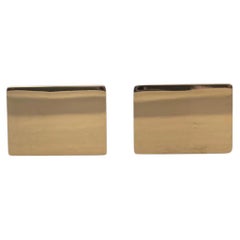 Tiffany & Co. 14K Yellow Gold Rectangle Cufflinks #24992
