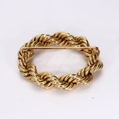 Tiffany & Co. 14k Yellow Gold Rope-Style Brooch