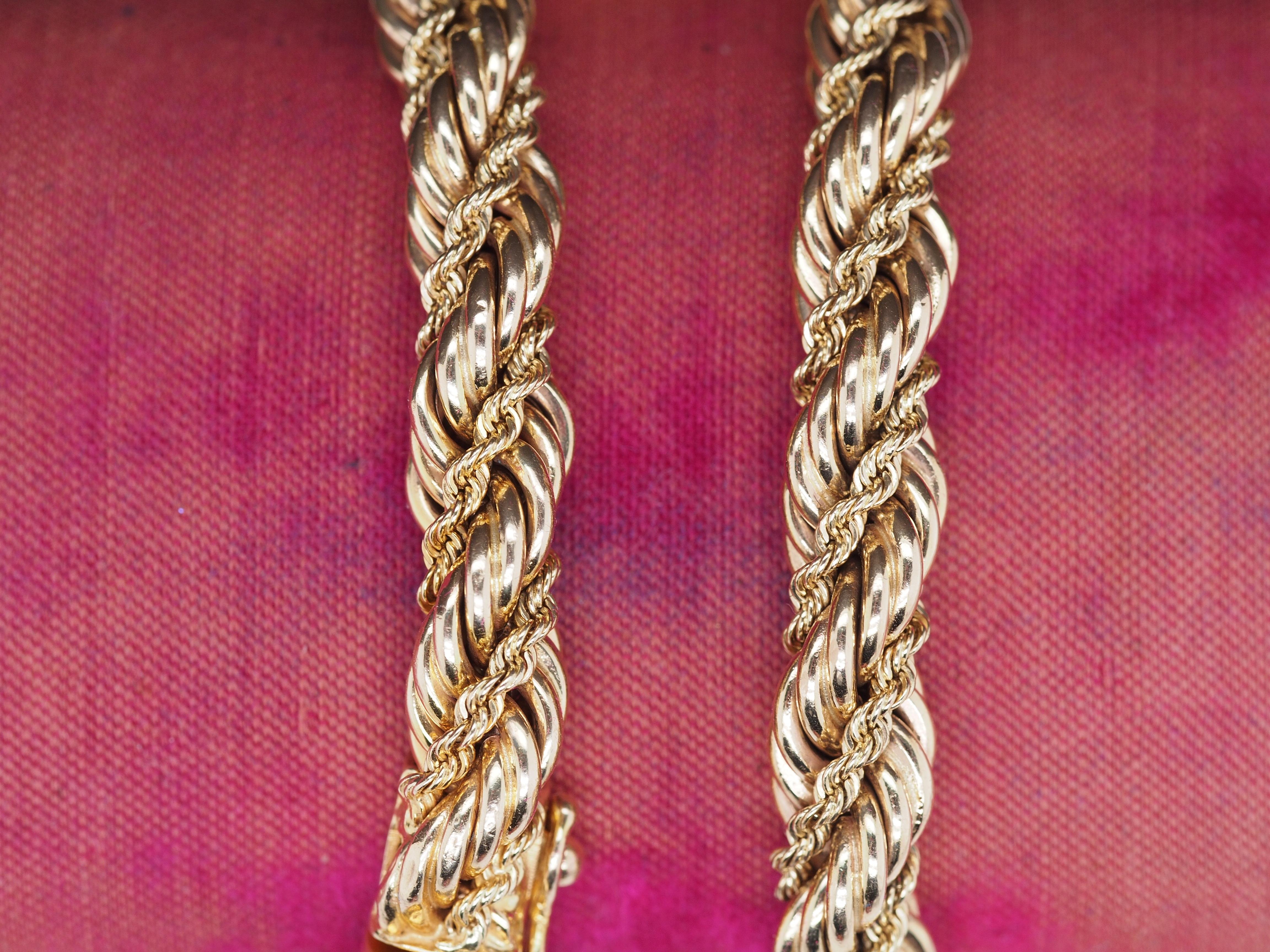 Art Deco Tiffany & Co. 14K Yellow Gold Rope Weave Bracelet For Sale