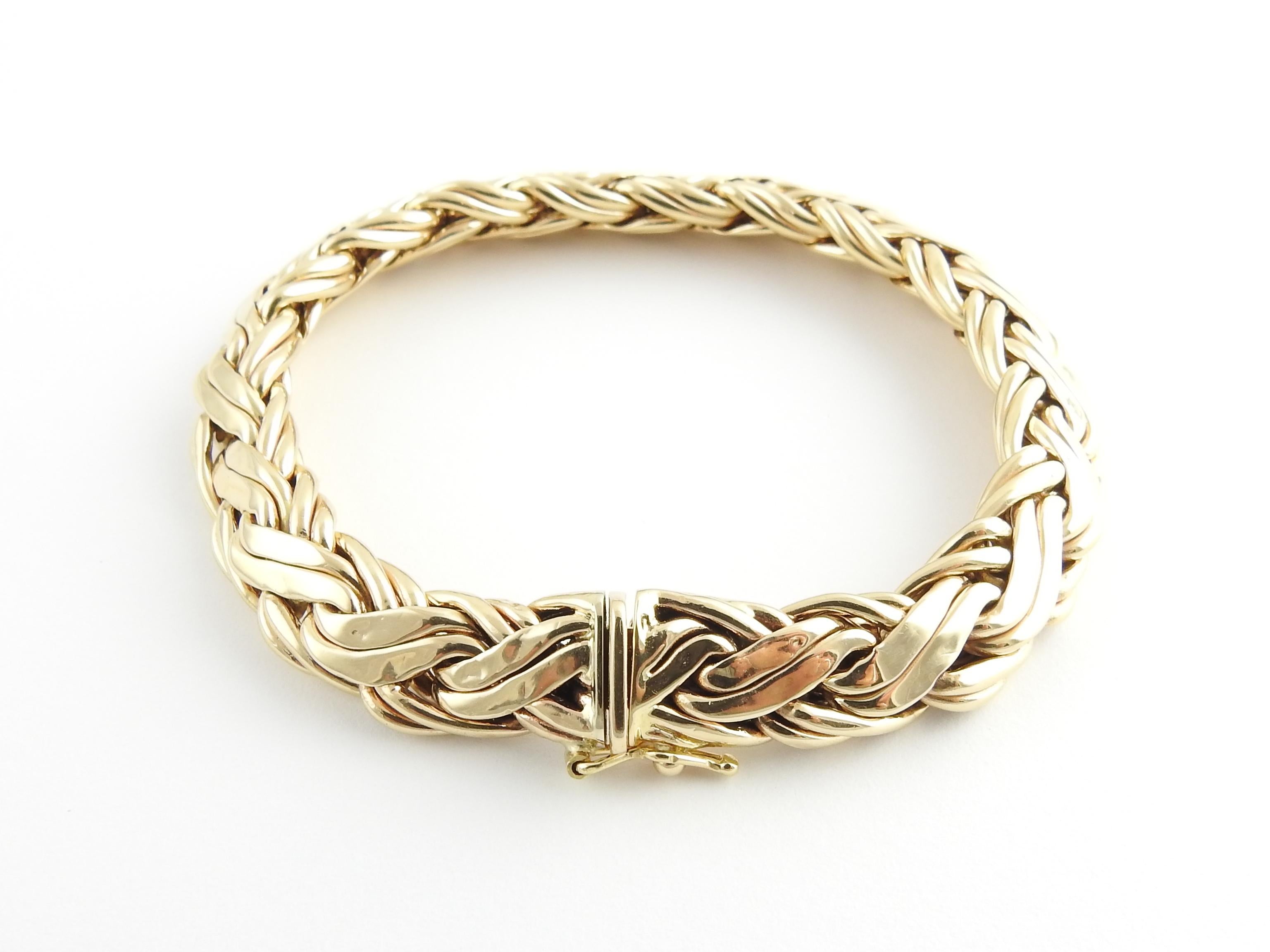 Tiffany & Co. 14 Karat Yellow Gold Russian Weave Bracelet In Good Condition In Washington Depot, CT
