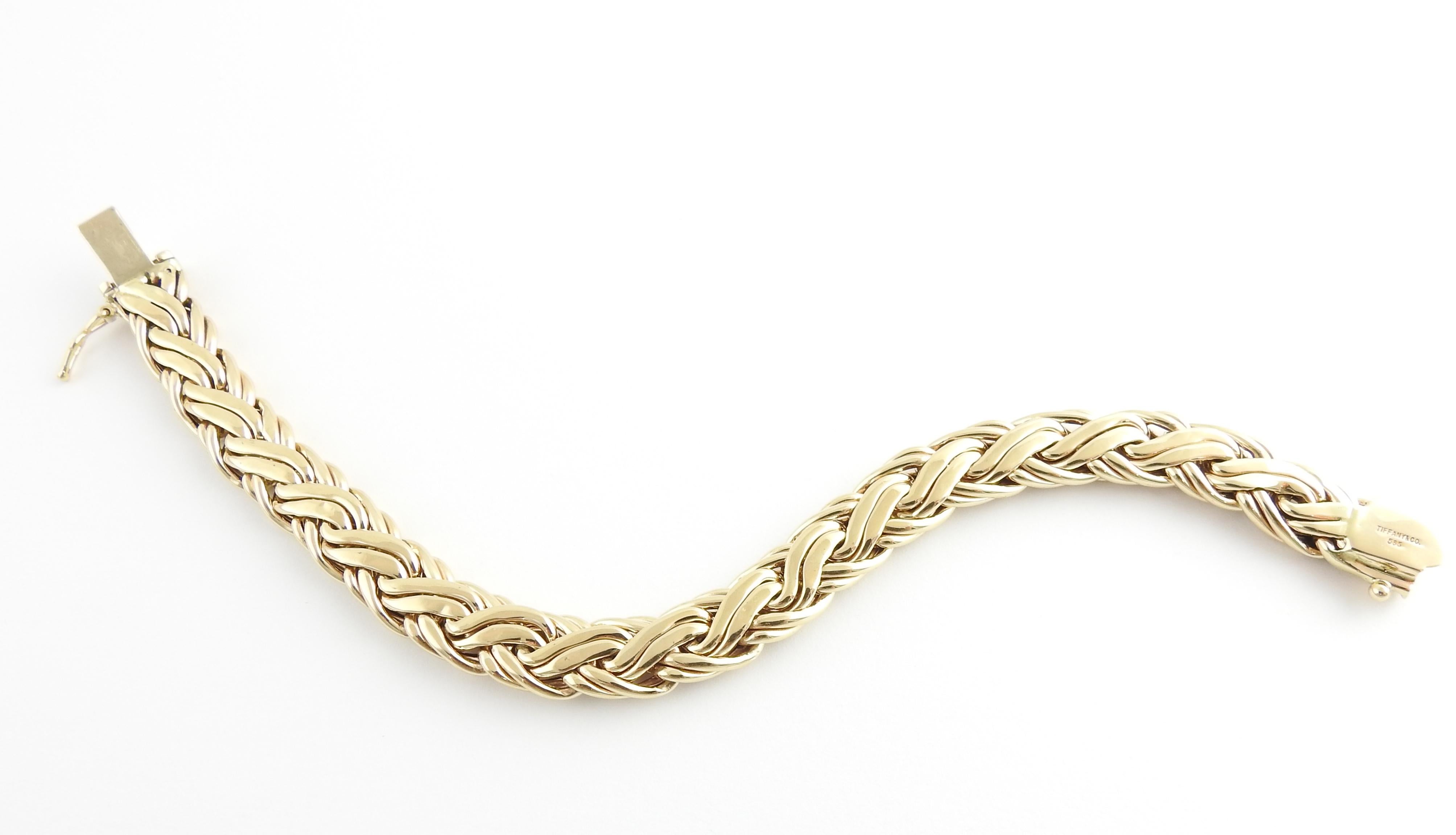 Tiffany & Co. 14 Karat Yellow Gold Russian Weave Bracelet 1