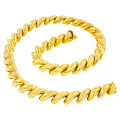 Tiffany & Co Collier San-Marco en or jaune 14 carats  16" de long