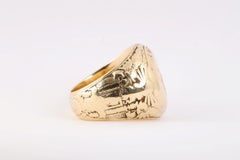 TIFFANY & CO. 14k Yellow Gold Signet Ring US Navy Art Deco Rare