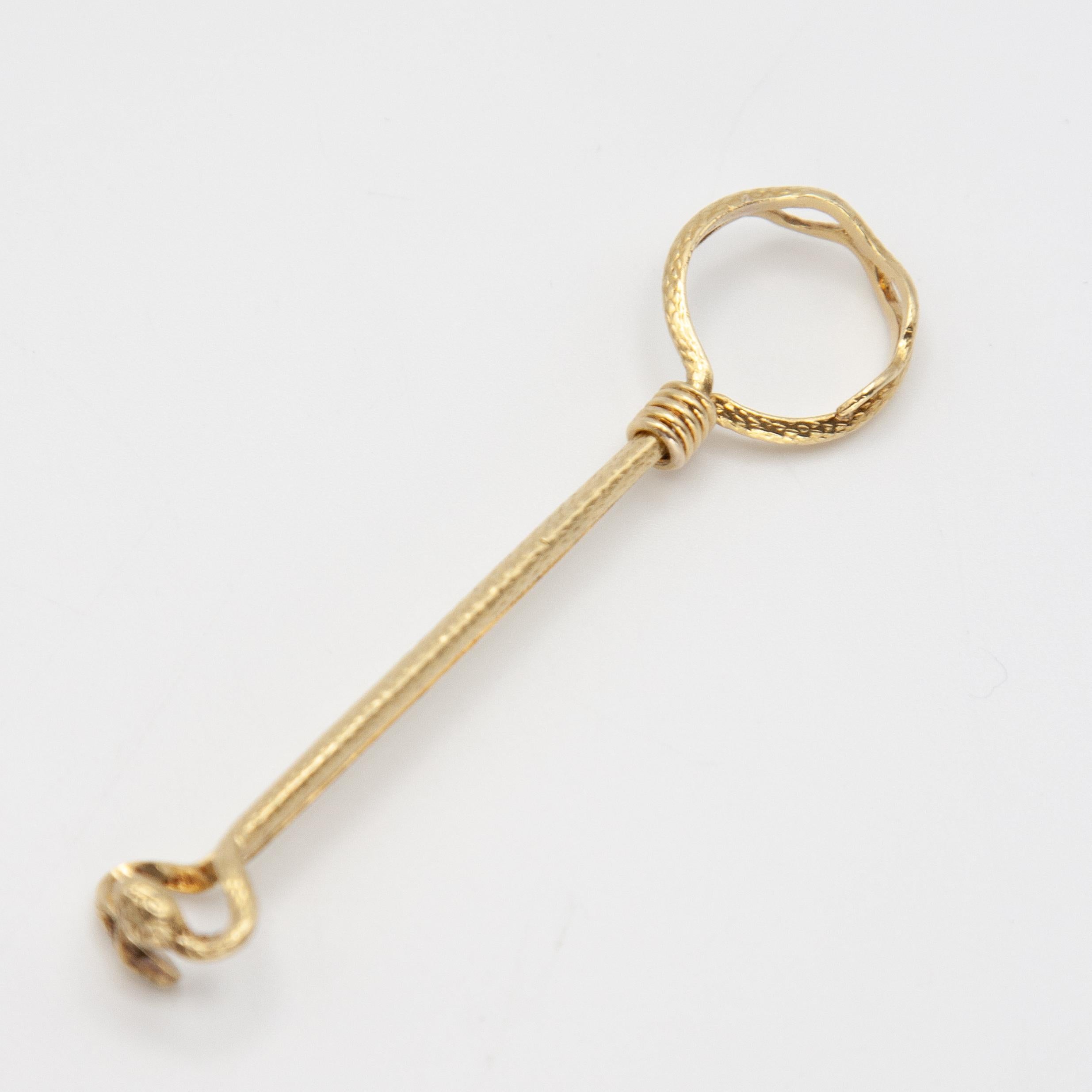 Anillo portacigarrillos Tiffany & Co. de oro amarillo de 14 quilates con motivo de serpiente circa 1940s en venta 1