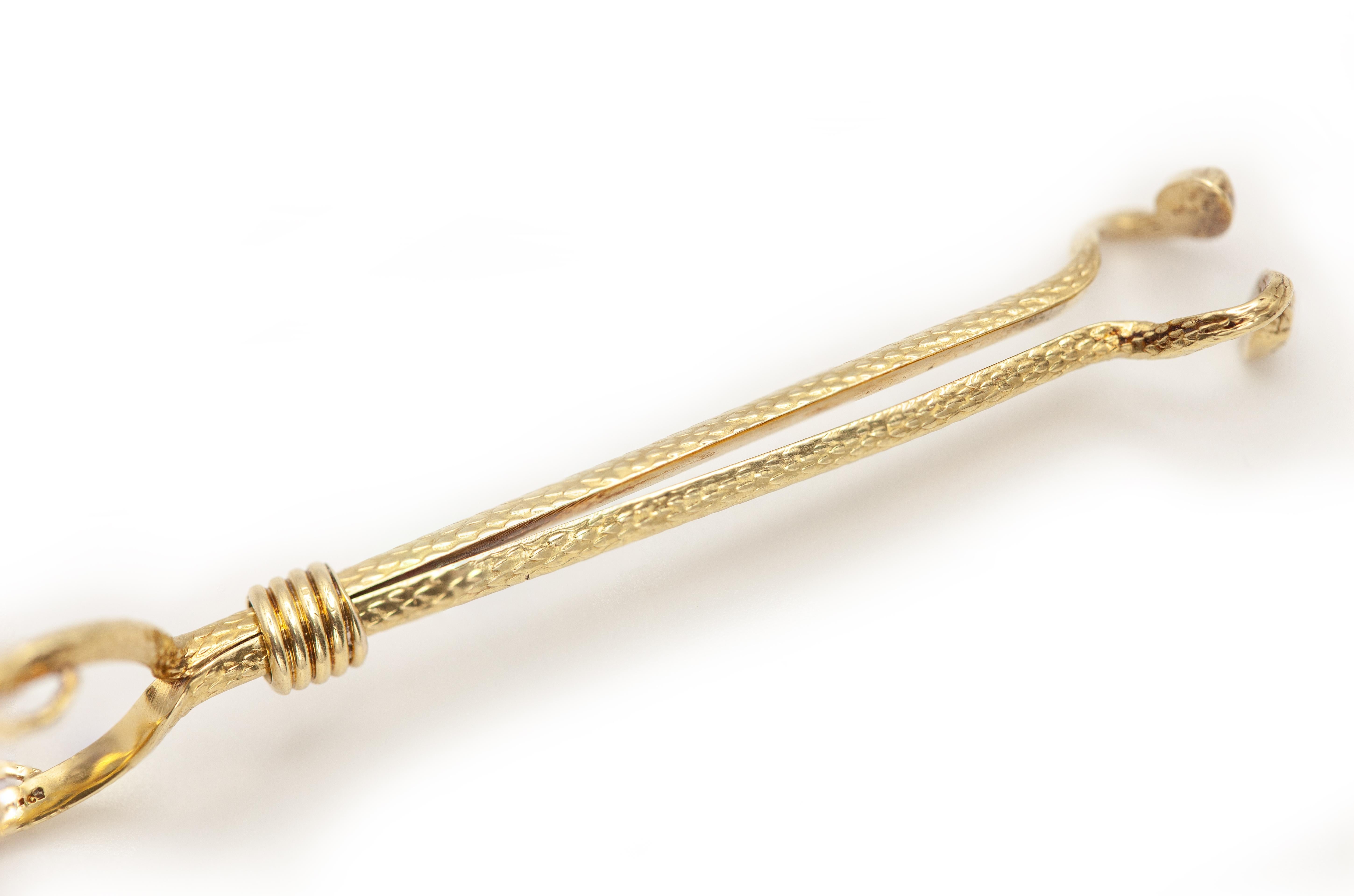 Anillo portacigarrillos Tiffany & Co. de oro amarillo de 14 quilates con motivo de serpiente circa 1940s en venta 4