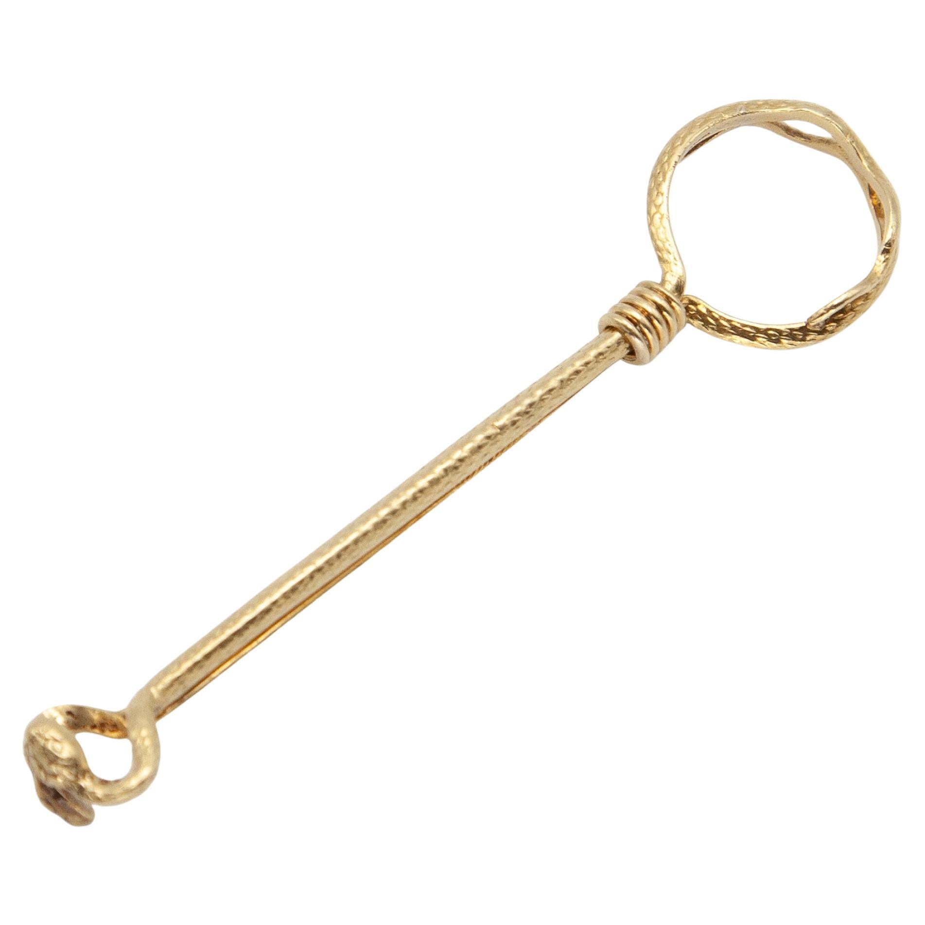 Anillo portacigarrillos Tiffany & Co. de oro amarillo de 14 quilates con motivo de serpiente circa 1940s en venta