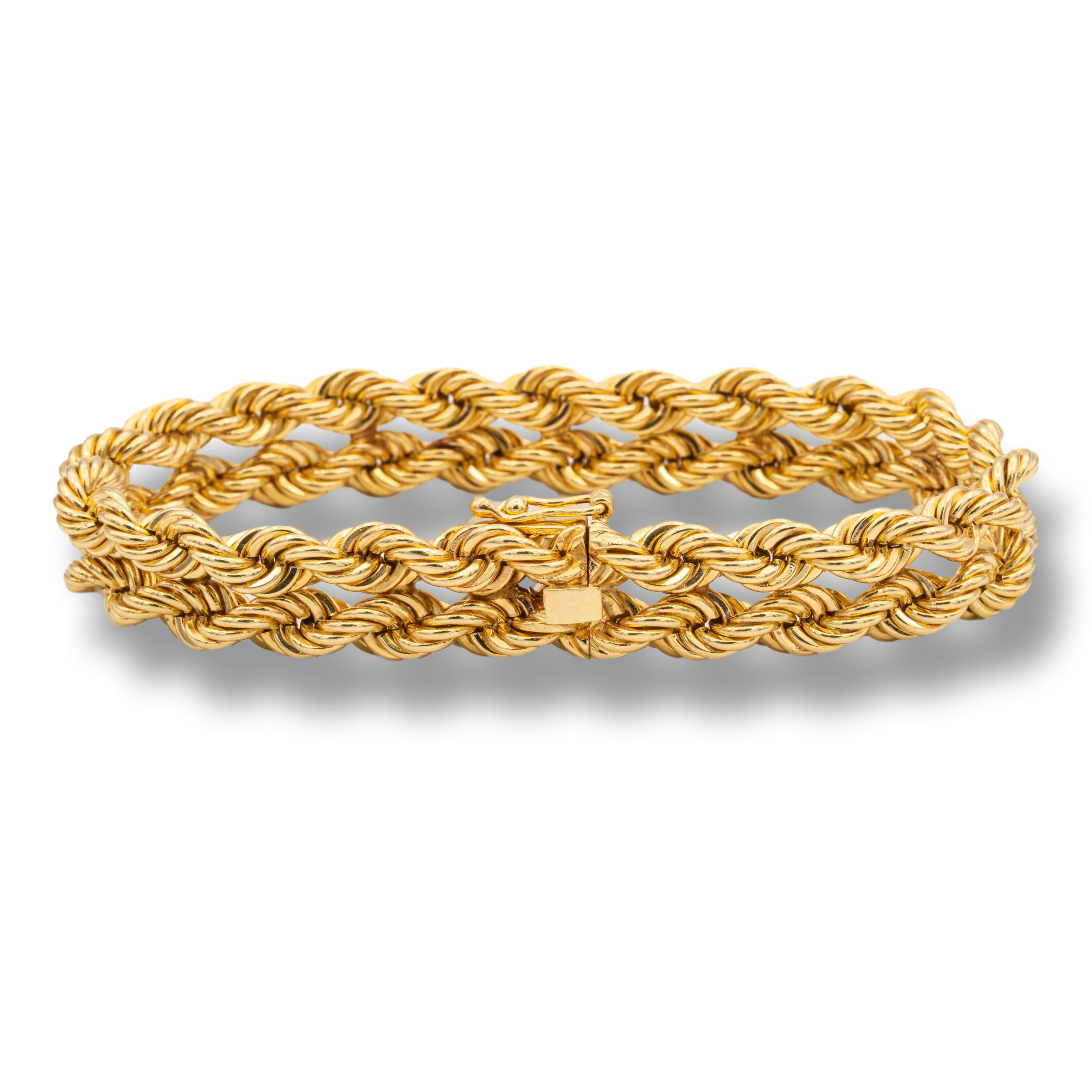 gold tiffany double wrap bracelet