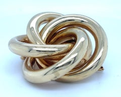 Tiffany & Co. 14k Yellow Gold Vintage Quatrefoil Brooch Nice Size!