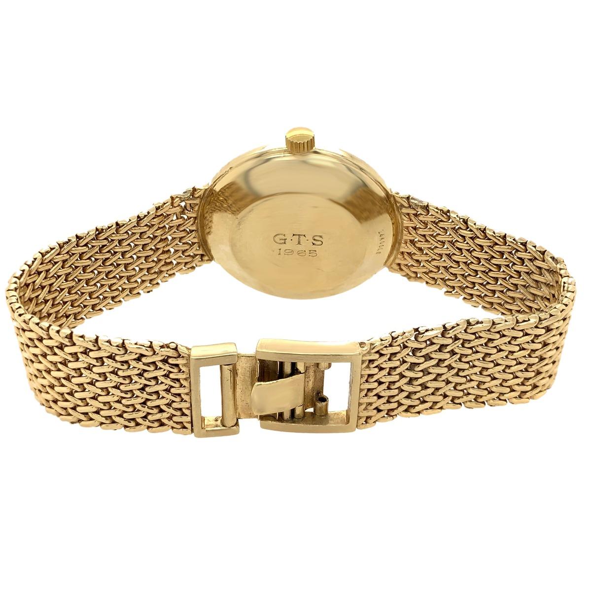 Tiffany & Co. Montre-bracelet vintage en or jaune 14 carats Excellent état - En vente à New York, NY