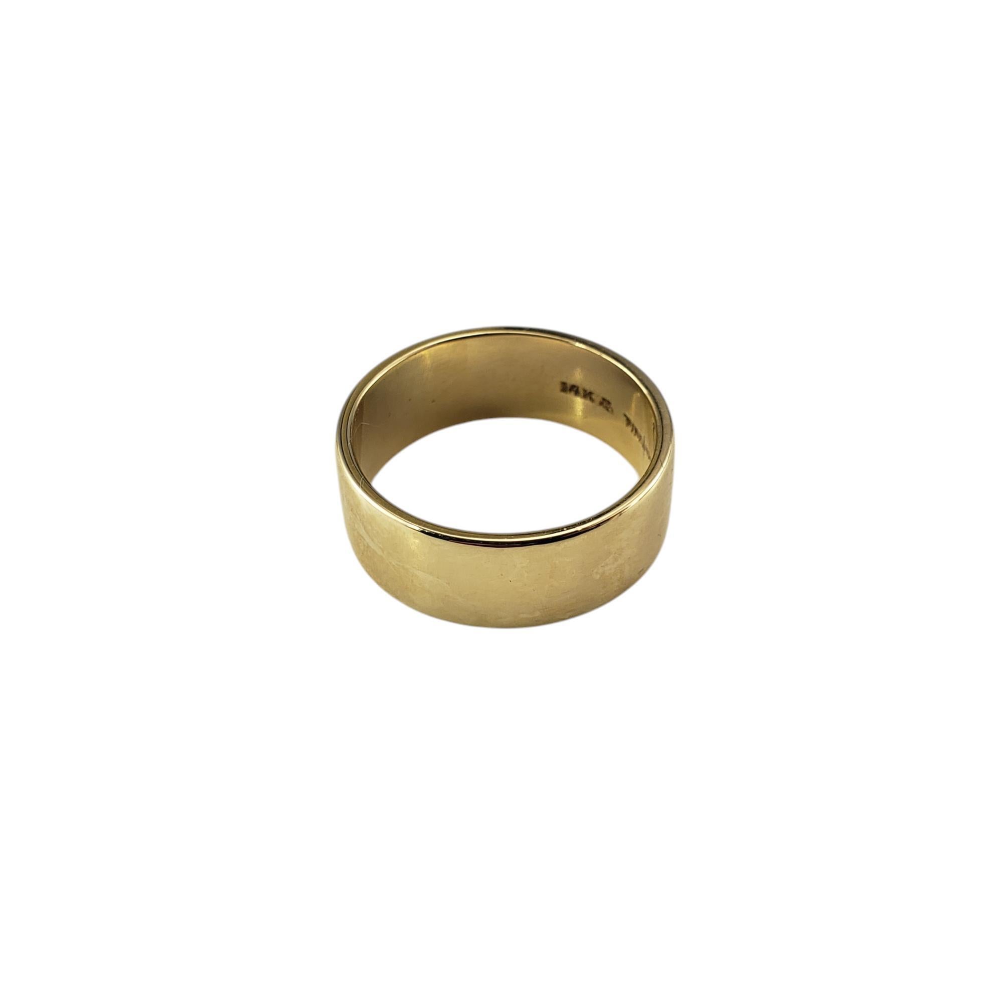 Tiffany & Co. 14K Yellow Gold Wide Band Ring Size 9.25 #19885 In Good Condition For Sale In Washington Depot, CT