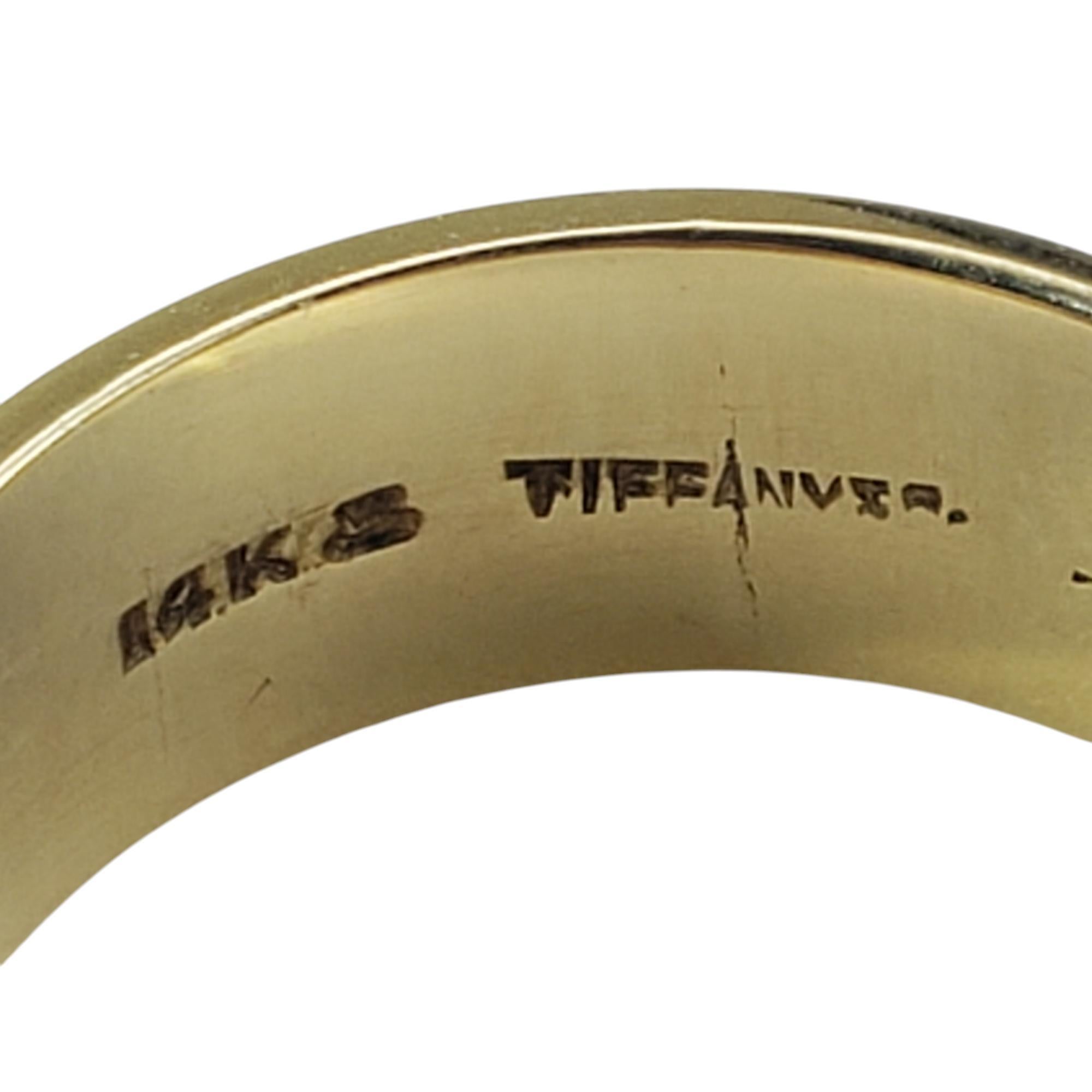 Women's Tiffany & Co. 14K Yellow Gold Wide Band Ring Size 9.25 #19885 For Sale