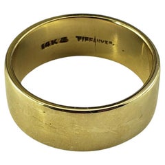 Tiffany & Co. 14K Yellow Gold Wide Band Ring Size 9.25 #19885