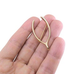 Tiffany & Co. 14k Yellow Gold Wishbone Brooch Pin