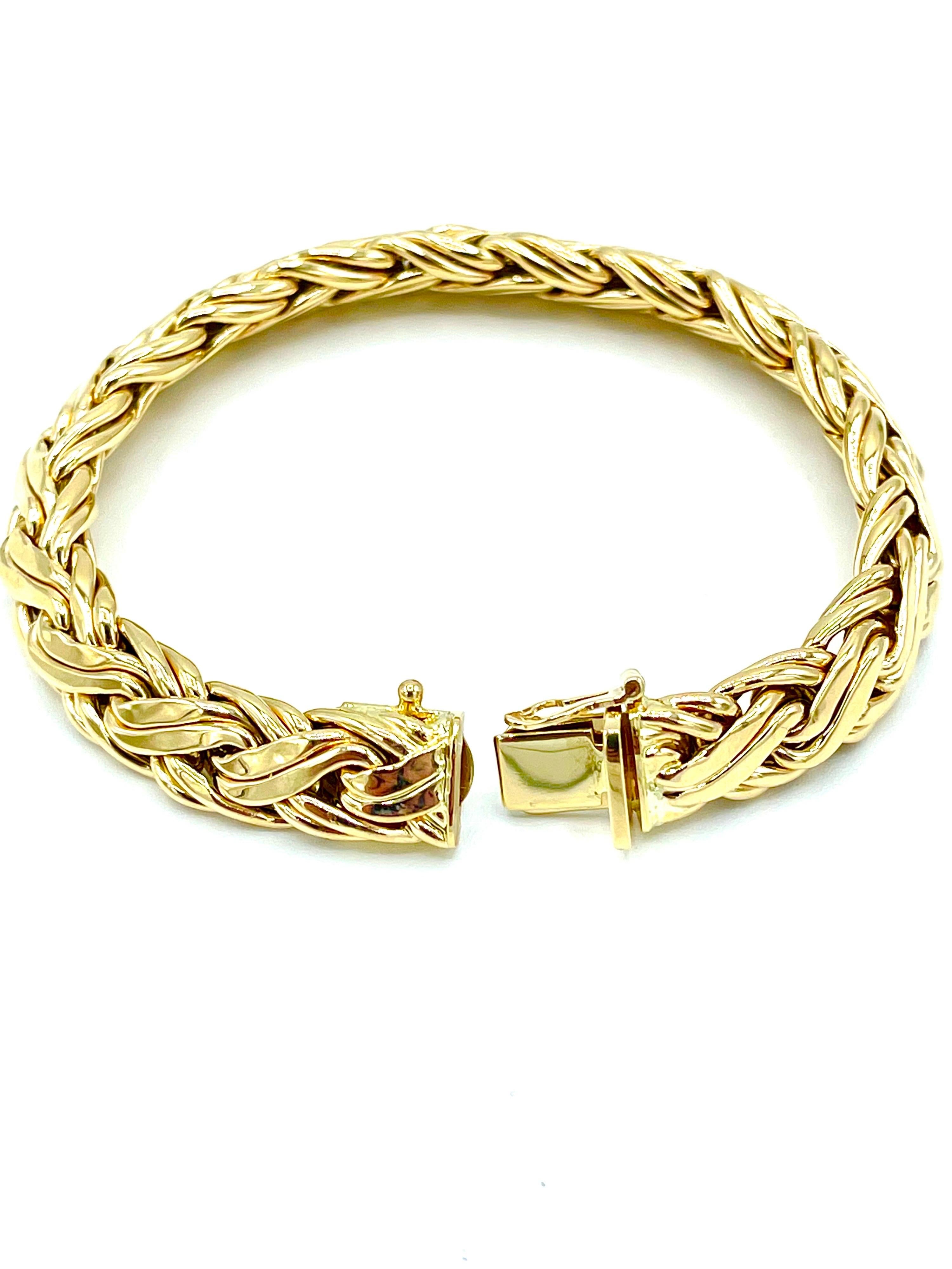 Retro Tiffany & Co. 14K Yellow Gold Woven Bracelet