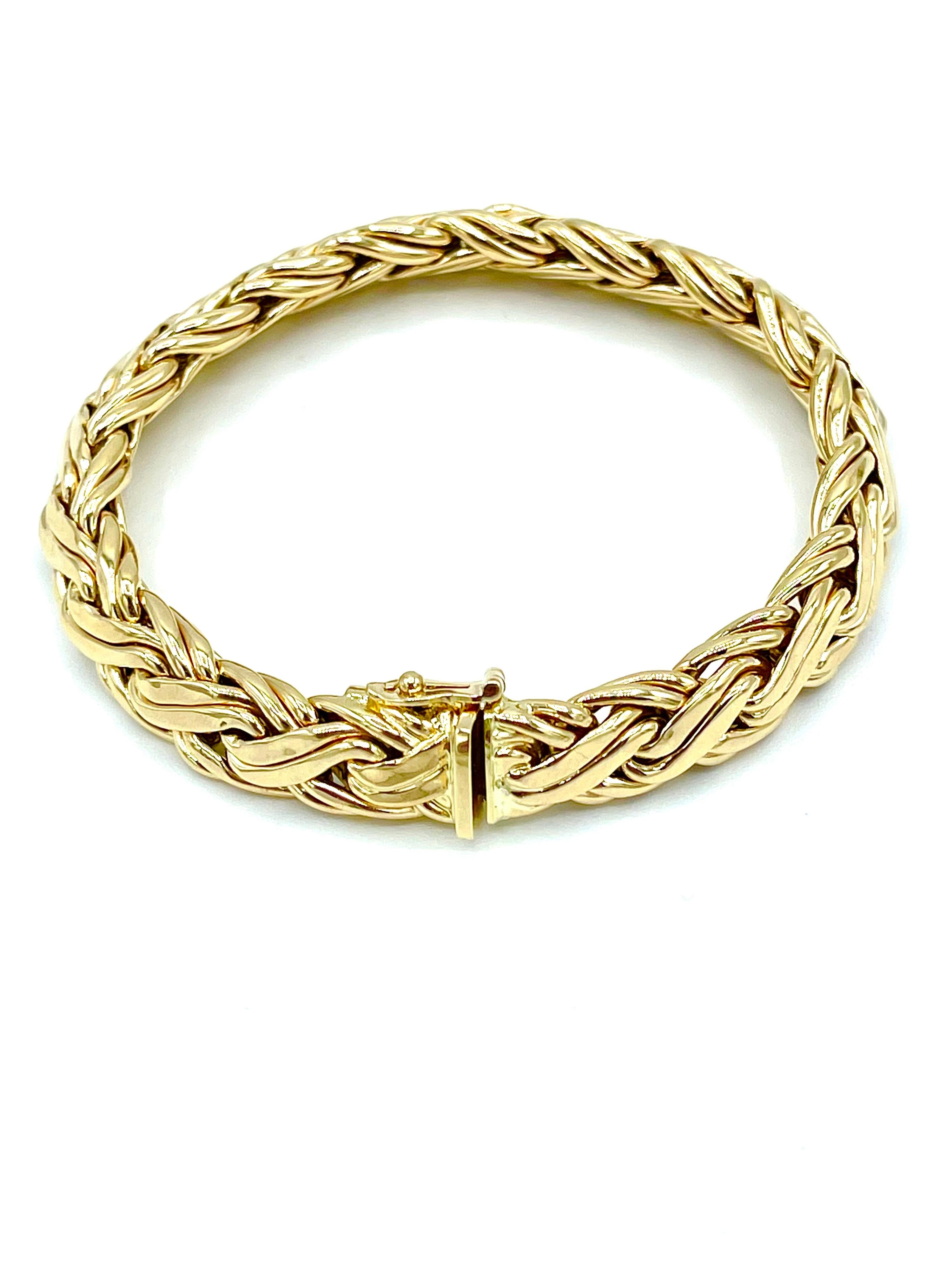 Tiffany & Co. 14K Yellow Gold Woven Bracelet In Excellent Condition In Chevy Chase, MD