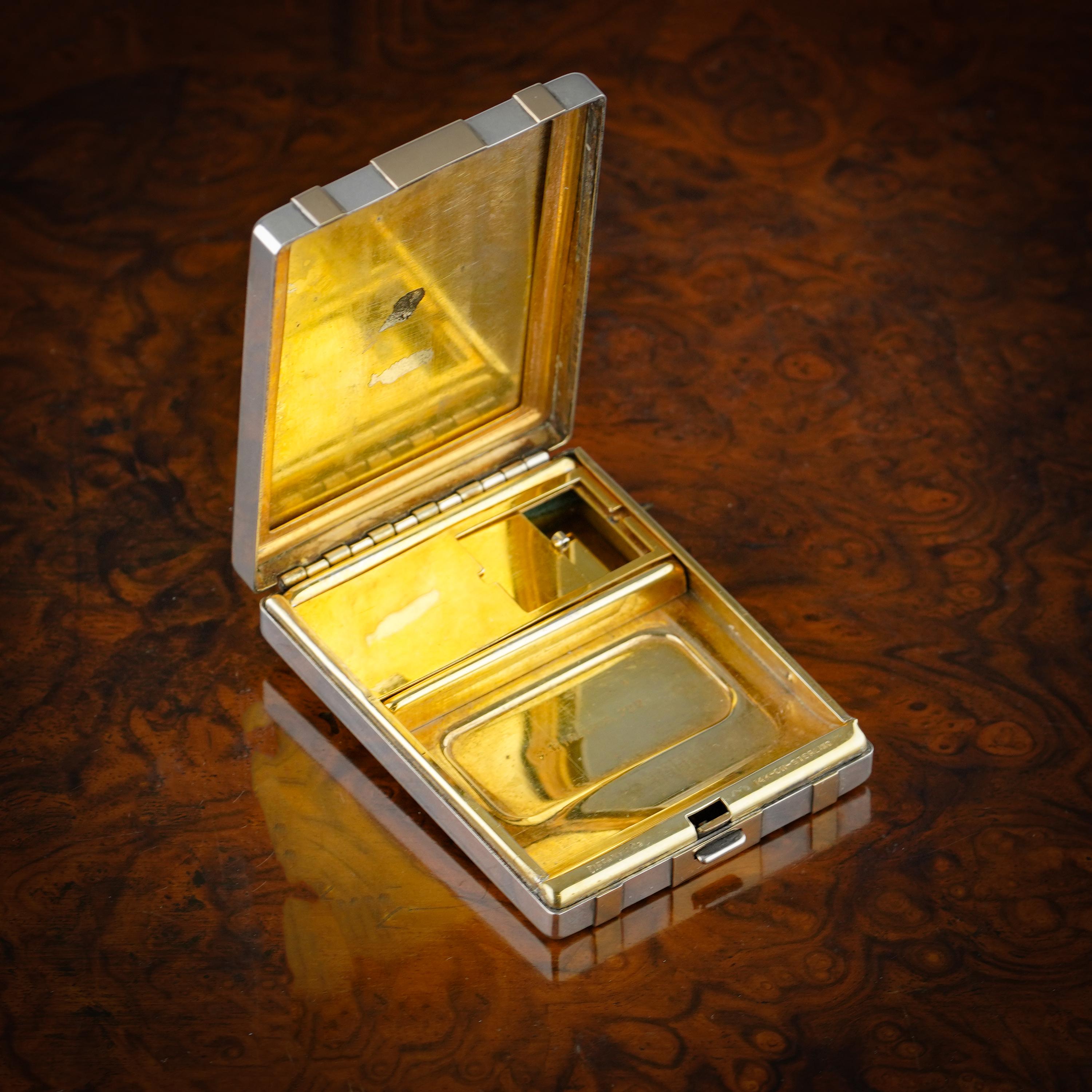 Schminktischschachtel aus 14 Karat Gold und Sterlingsilber von Tiffany & Co im Angebot 9