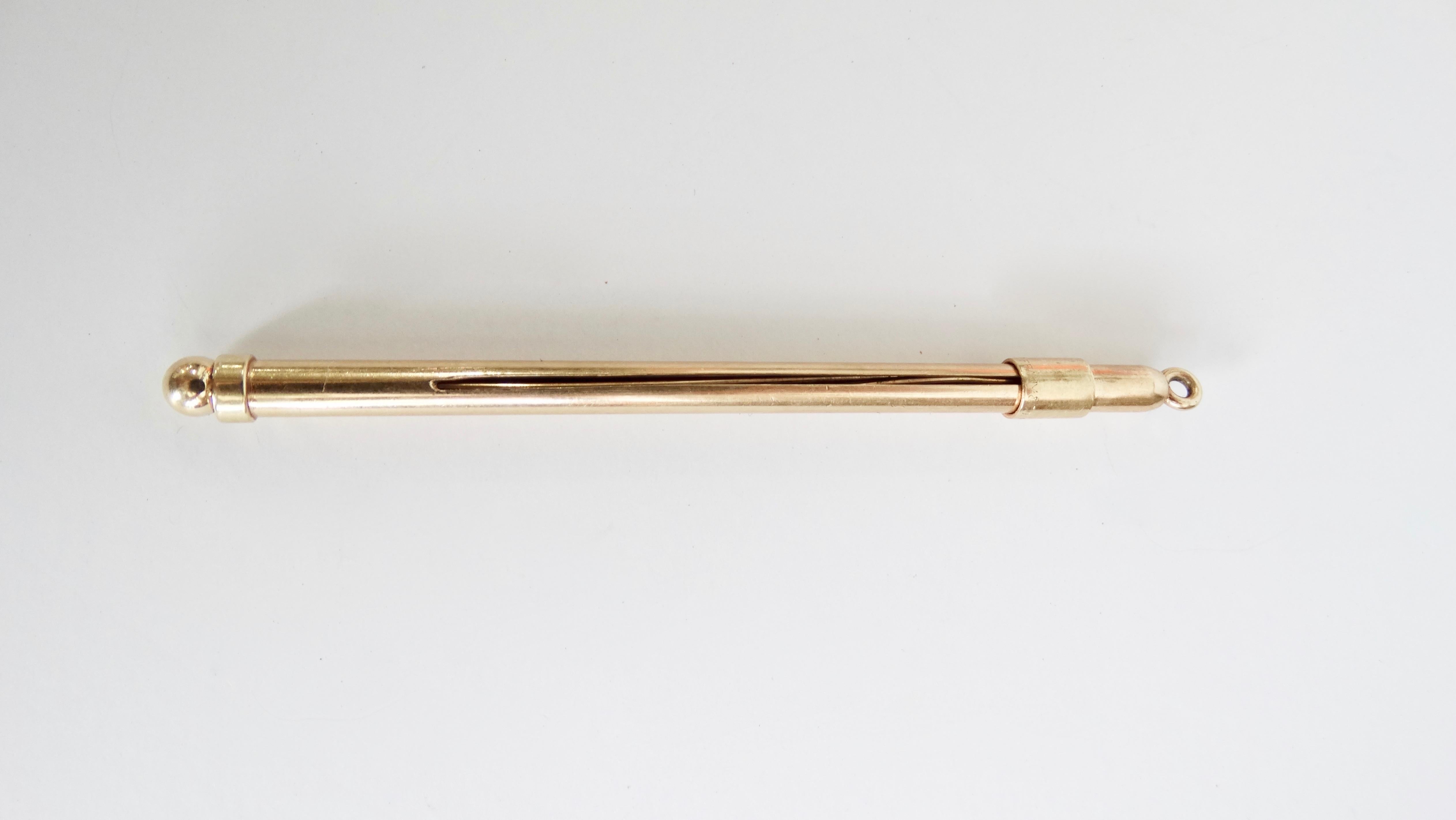 Women's or Men's Tiffany & Co. 14kt Gold Cocktail Swizzle Stick Stirrer 