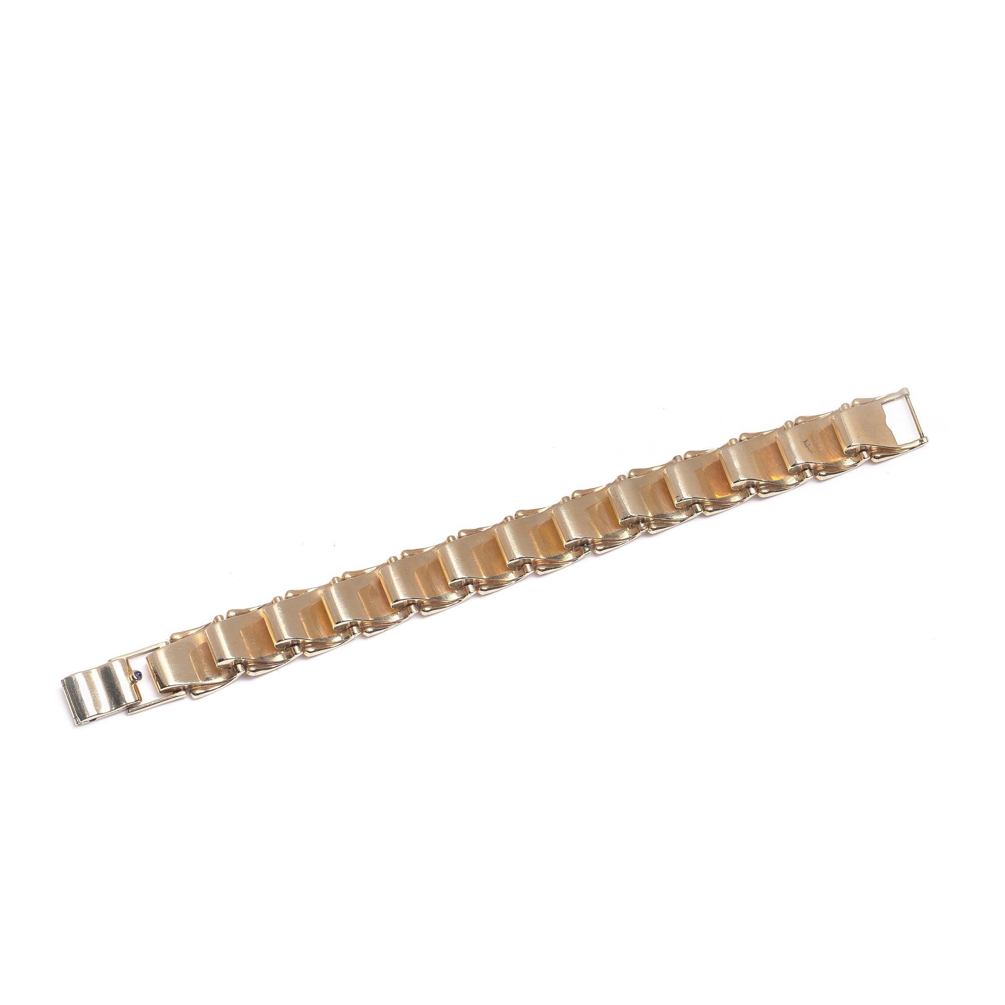 Pulsera de oro amarillo de 14 quilates Tiffany & Co., circa años 50 en venta 1