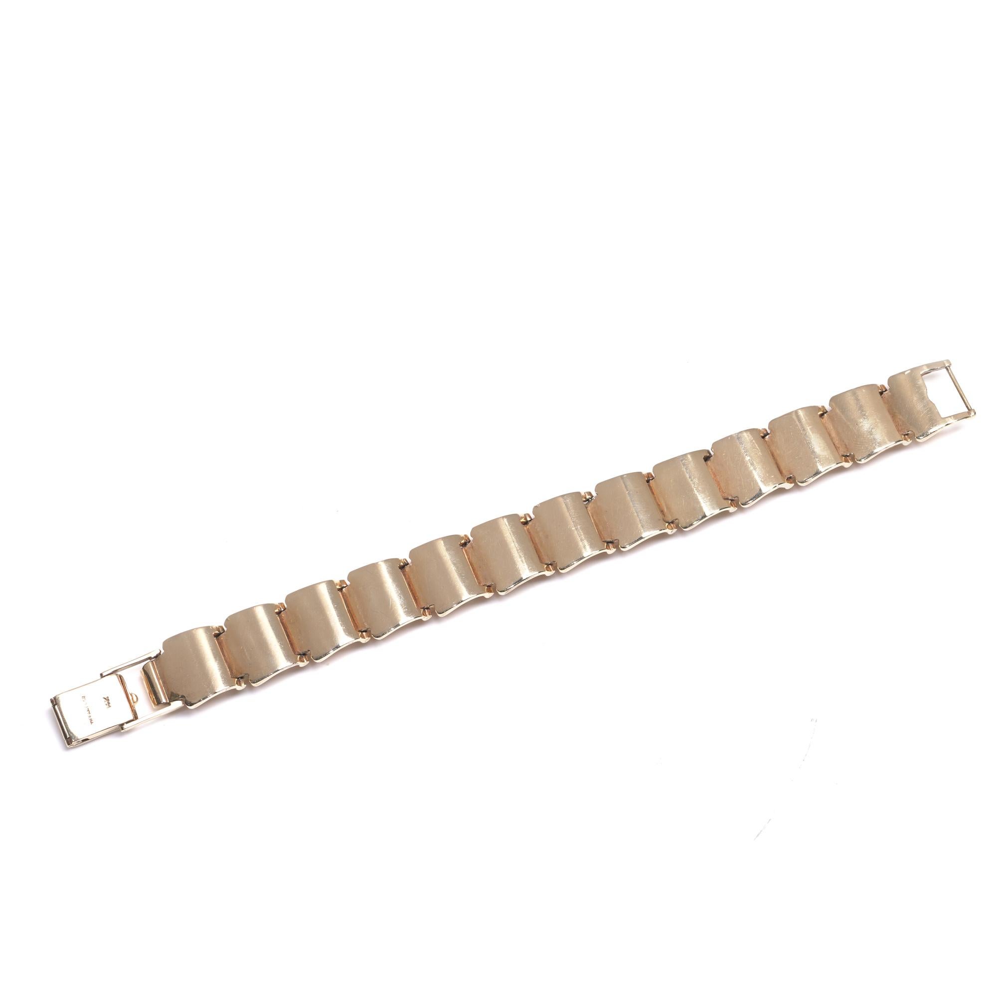 Pulsera de oro amarillo de 14 quilates Tiffany & Co., circa años 50 en venta 2