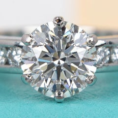 Tiffany & Co. 1.5 Carat Diamond Channel Set Engagement Ring in Platinum