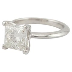 Tiffany & Co. 1.5 Carat Princess Cut Diamond Solitaire Engagement Ring