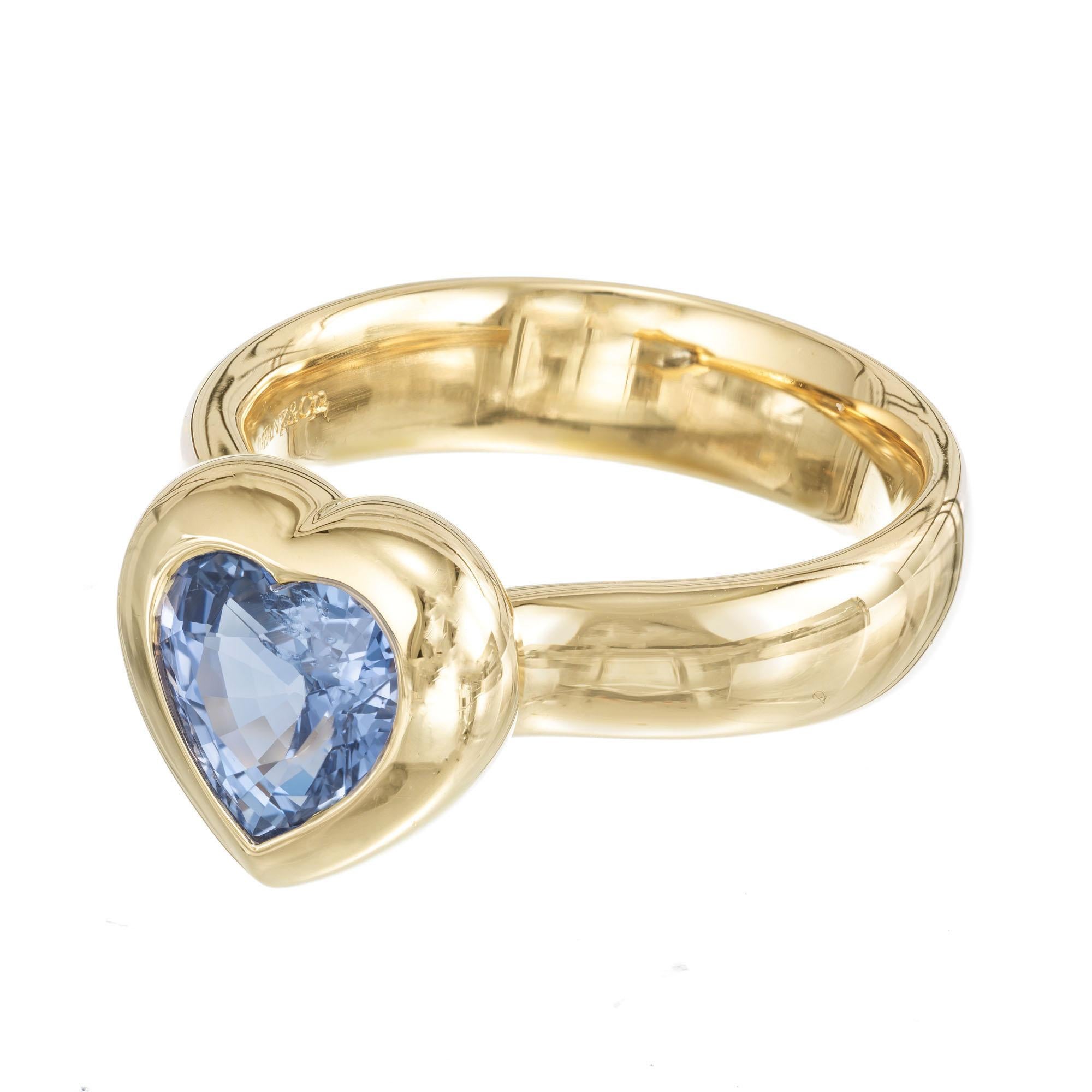 sapphire heart ring gold