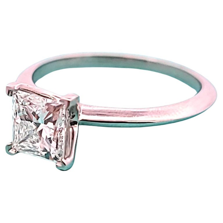 Tiffany and Co Carat Princess Cut F VS1 Diamond Platinum