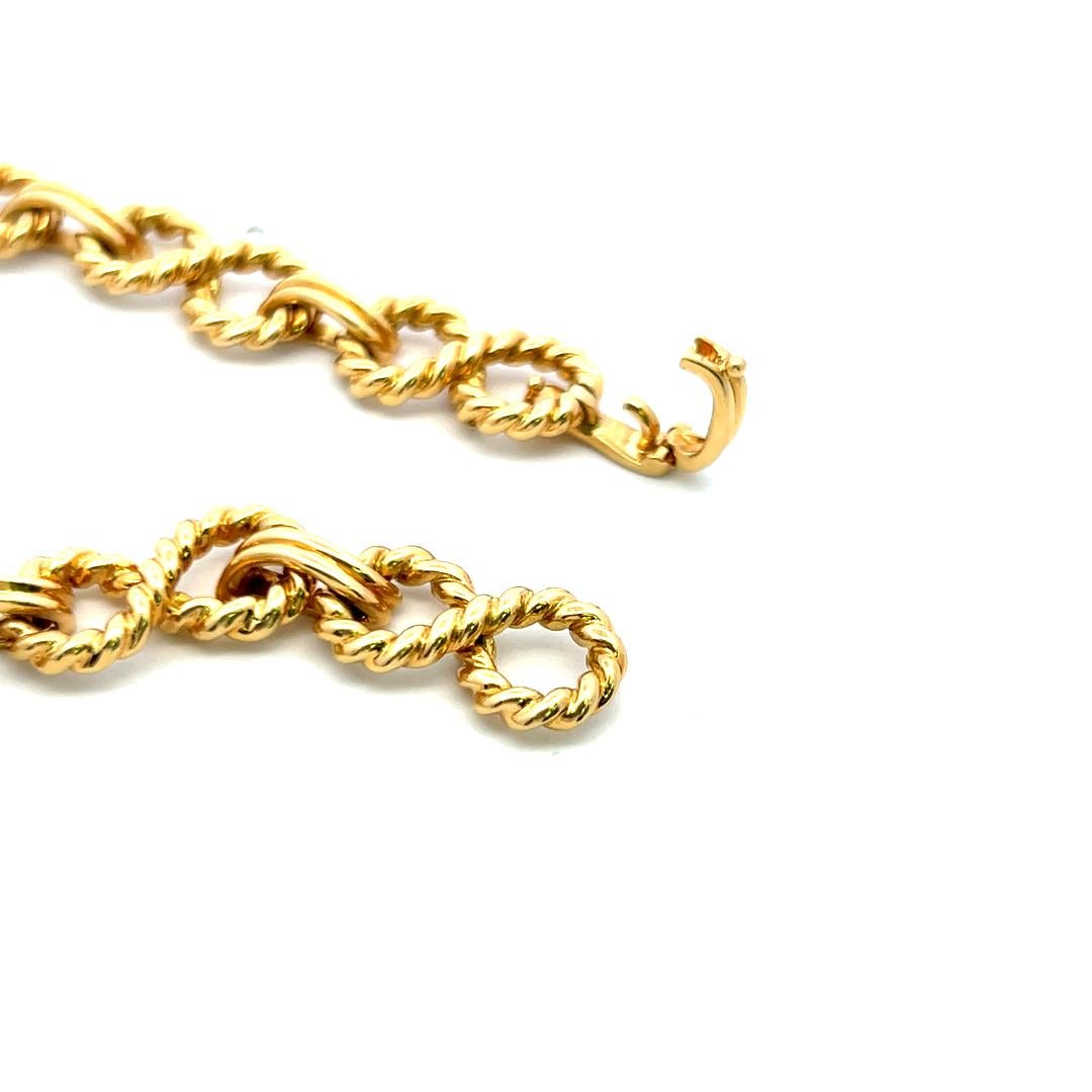 Tiffany & Co. Collier à maillons en or jaune 18 carats avec diamants ronds de 1,50 carat en vente 2