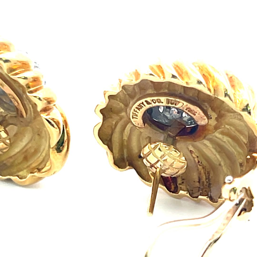 Tiffany & Co. Orecchini a clip con diamante rotondo F-VS da 1,50 carati, in oro 18 carati/piatto. in vendita 3