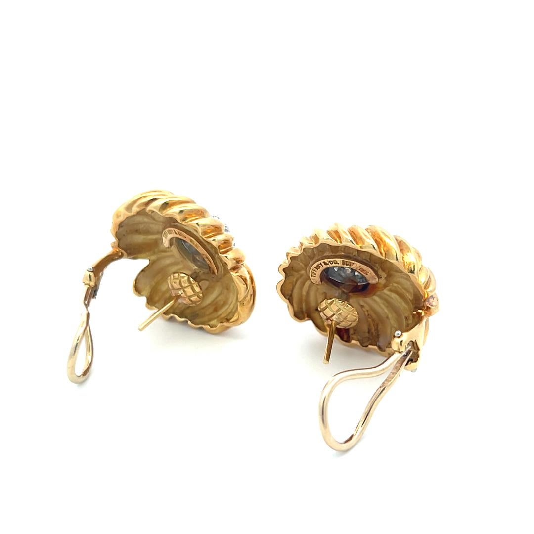 Tiffany & Co. Orecchini a clip con diamante rotondo F-VS da 1,50 carati, in oro 18 carati/piatto. in vendita 4